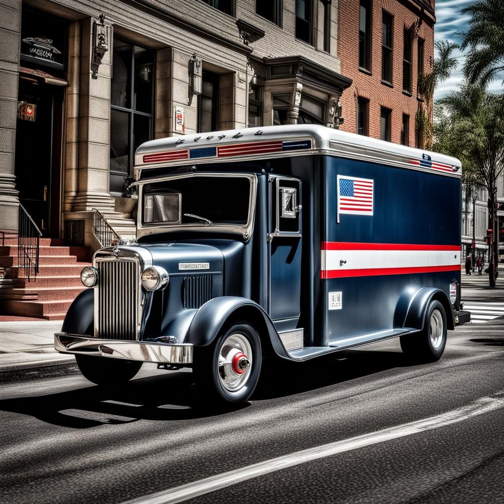 Racing USPS LLV with Mag Wheels and Blower