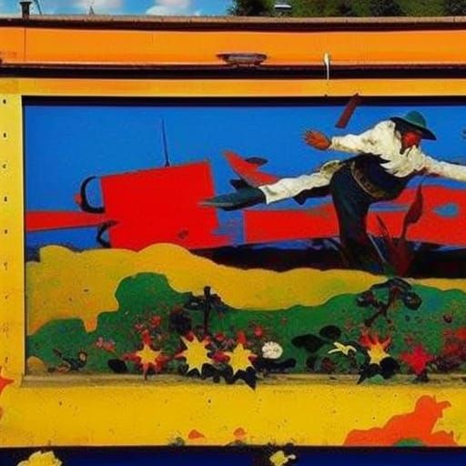 Surreal Billboard Inspired by Expressionism and Surrealism