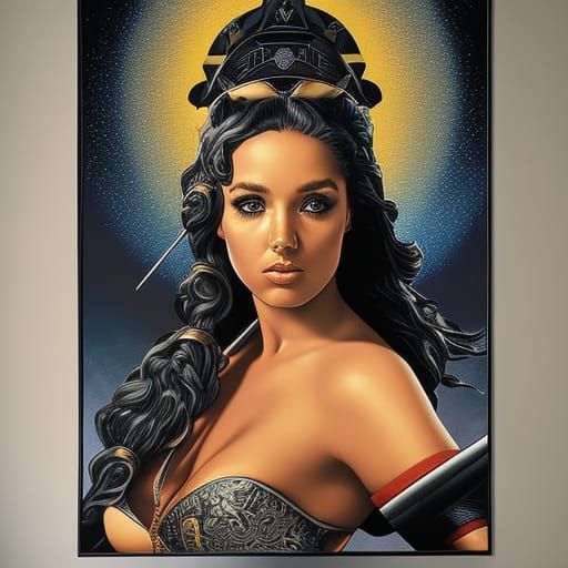 Classic Bomber-Girl Pinup Poster