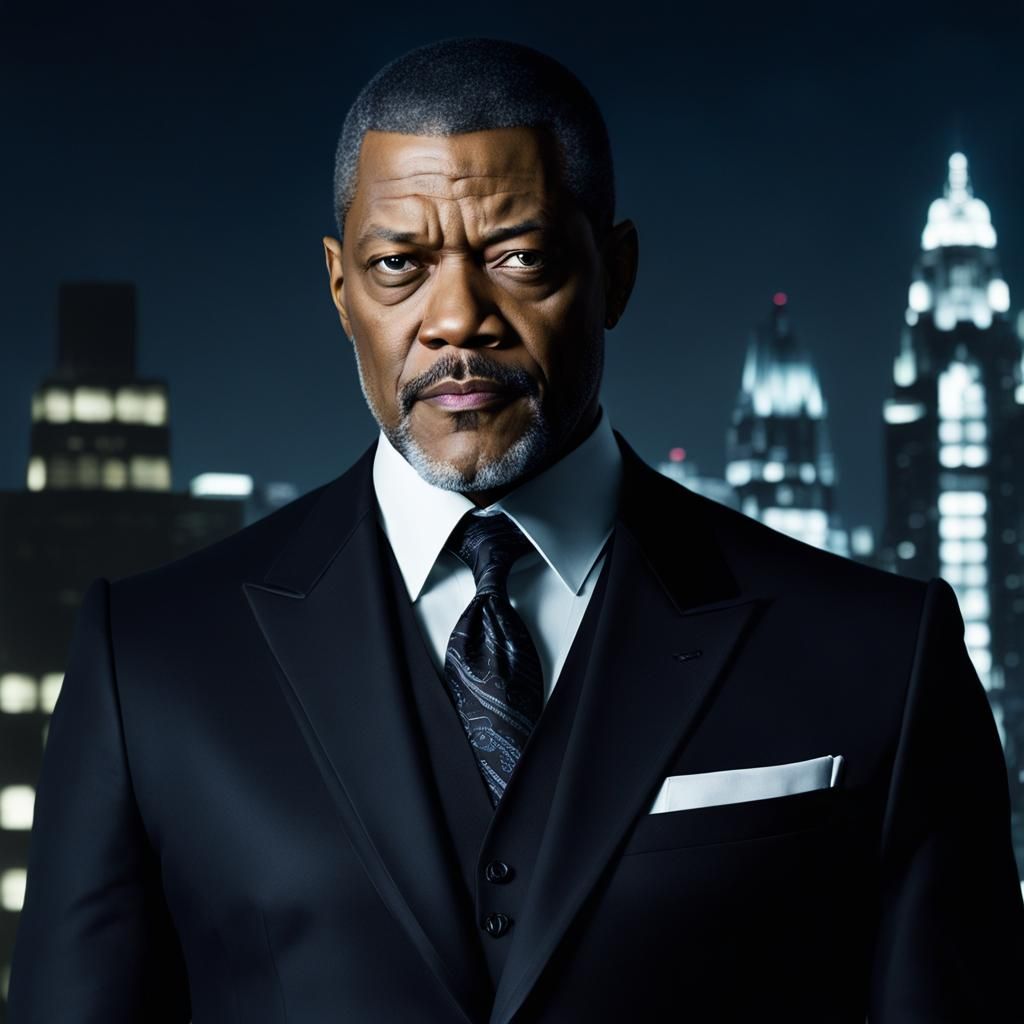 Lucius Fox in Gotham: An Ultrarealistic Portrait