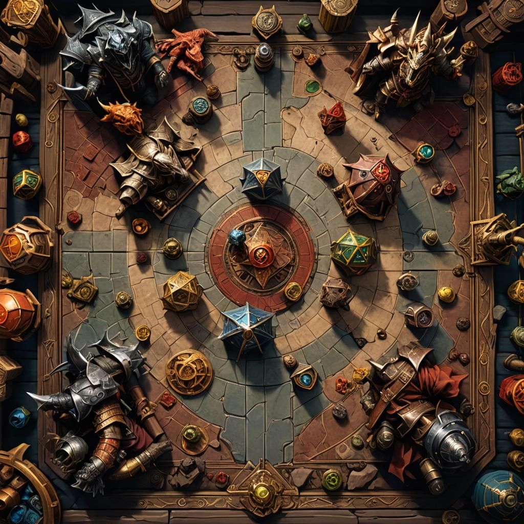 Detailed D&D Game Board Concept Art