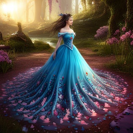 Butterfly Dress Princess: Fantasy Concept Art