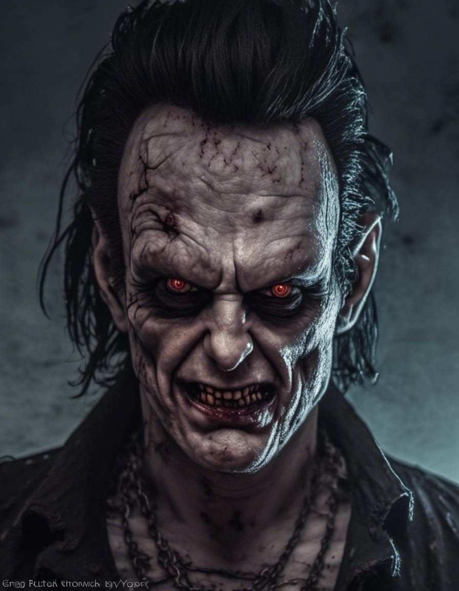 Creepy Undead Necromancer in Hyper-Realistic Witchcore Style