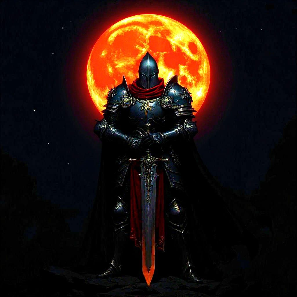 Dark Paladin with Greatsword in Ominous Light