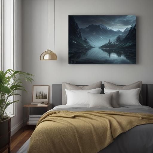 Luxury Hotel Portrait of Young Man in Bed