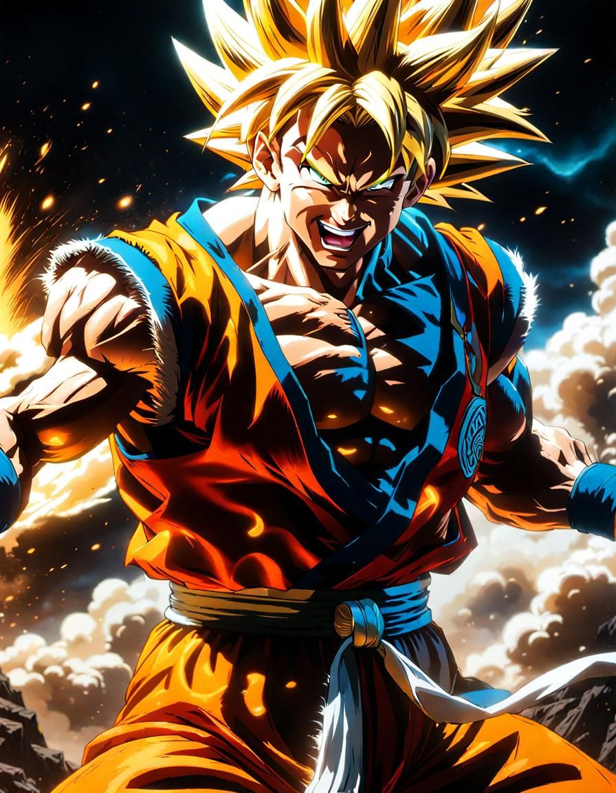 Sangoku Super Saiyan Transformation: Hyperrealistic Fantasy ...