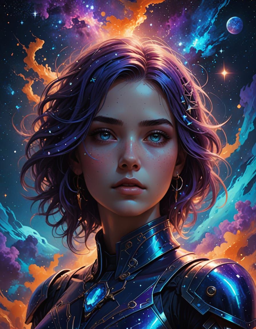 Ethereal Cosmic Horizon in Vibrant Dreamy Colors