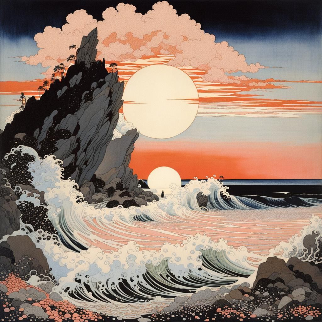 Golden Age Illustration: Seaside Dawn