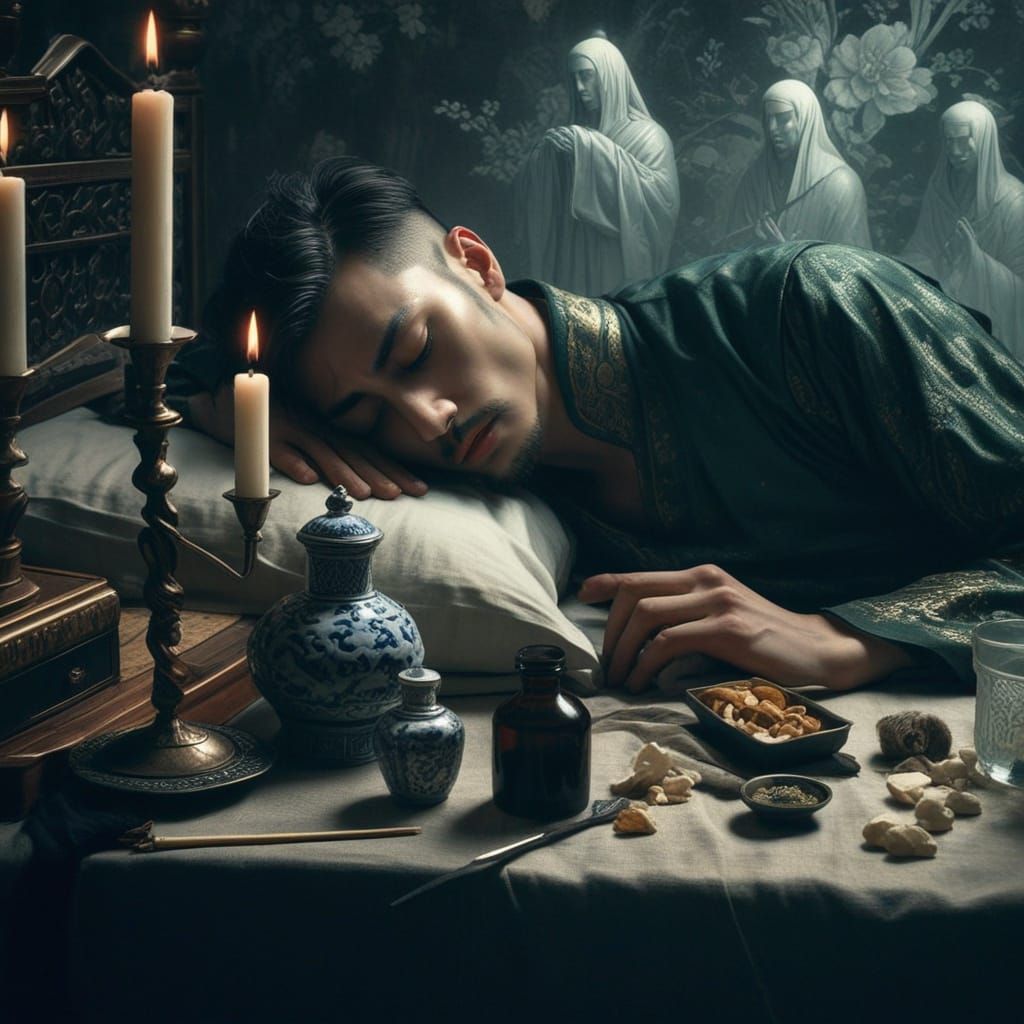 Sleeping Prince Haunted by Ghosts in Xianxia Attire