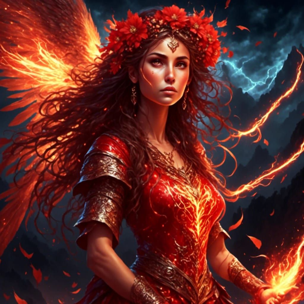 Angry Serbian Fairy Holding Lightning