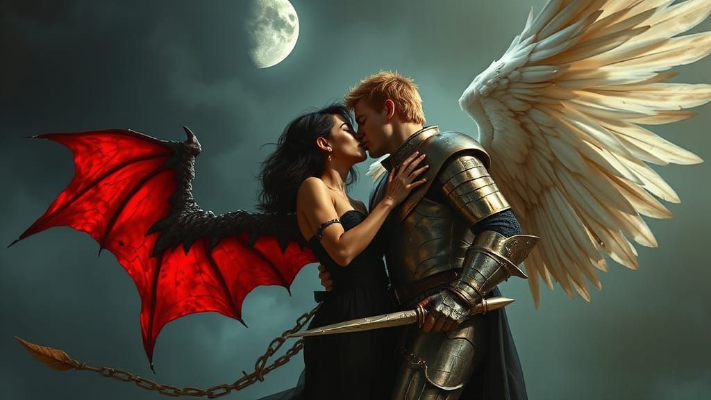Passionate Kiss: Demon and Angel in Love