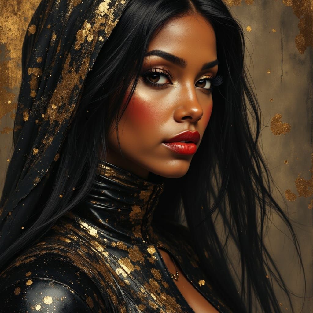 Kelly Rowland as Galactic Goddess in Leather Space Suit