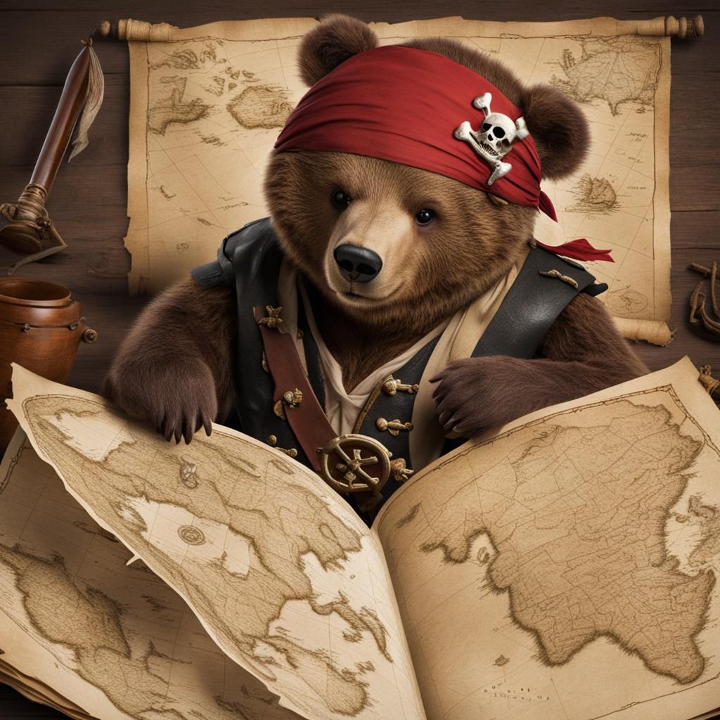 Pirate Bear Studies Treasure Map