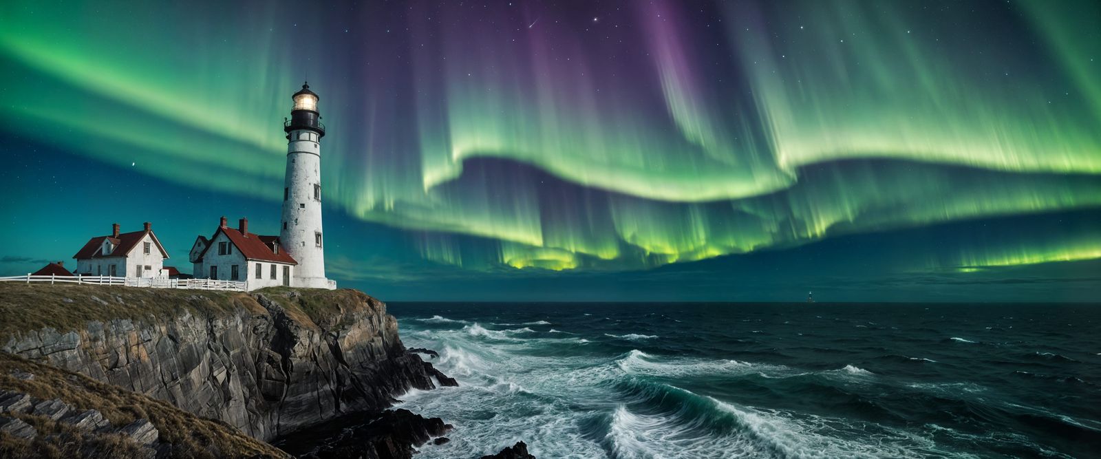 Lighthouse Beacon in Cosmic Storm