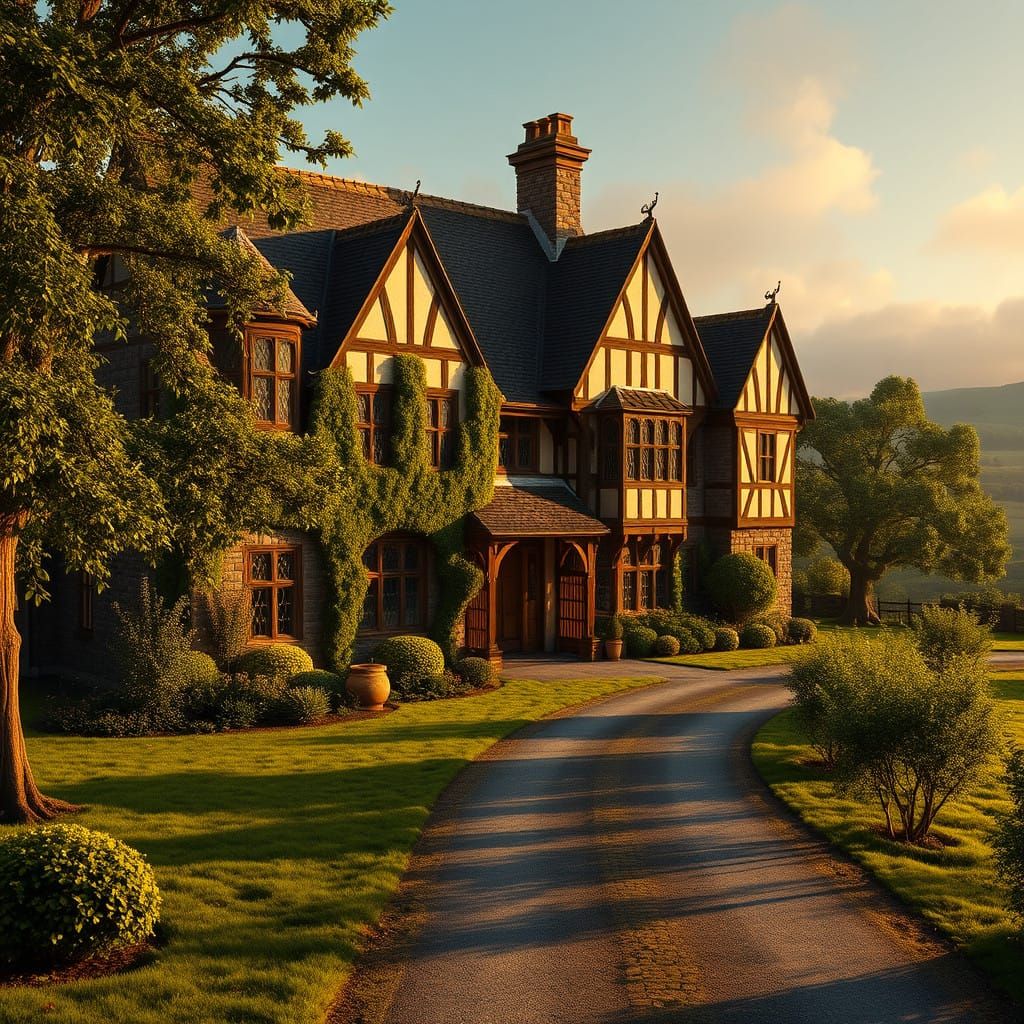 Elegant Tudor Estate Amidst Rolling English Countryside