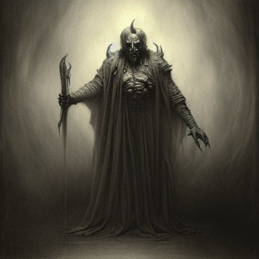 Charcoal Drawing of Diablo, Lord of Terror
