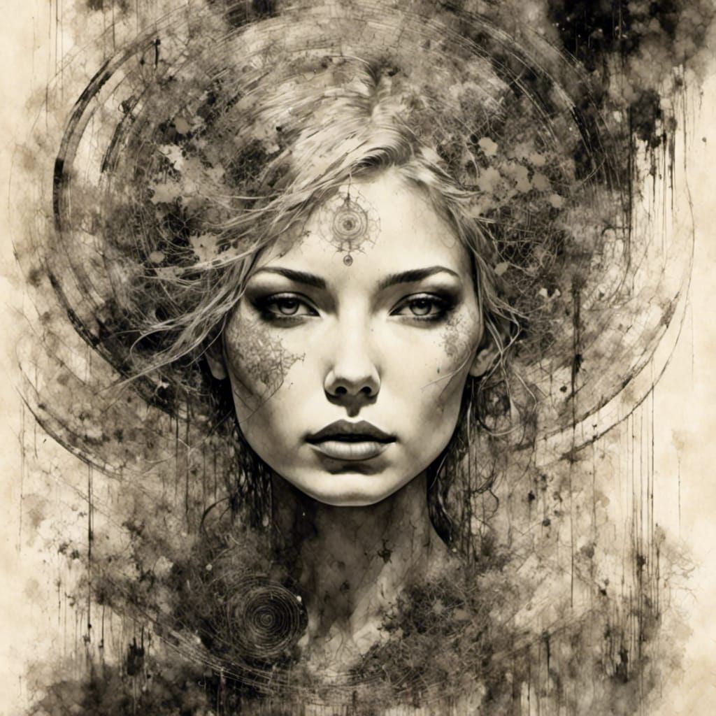 Cosmic Aurora Portrait with Double Exposure Effect