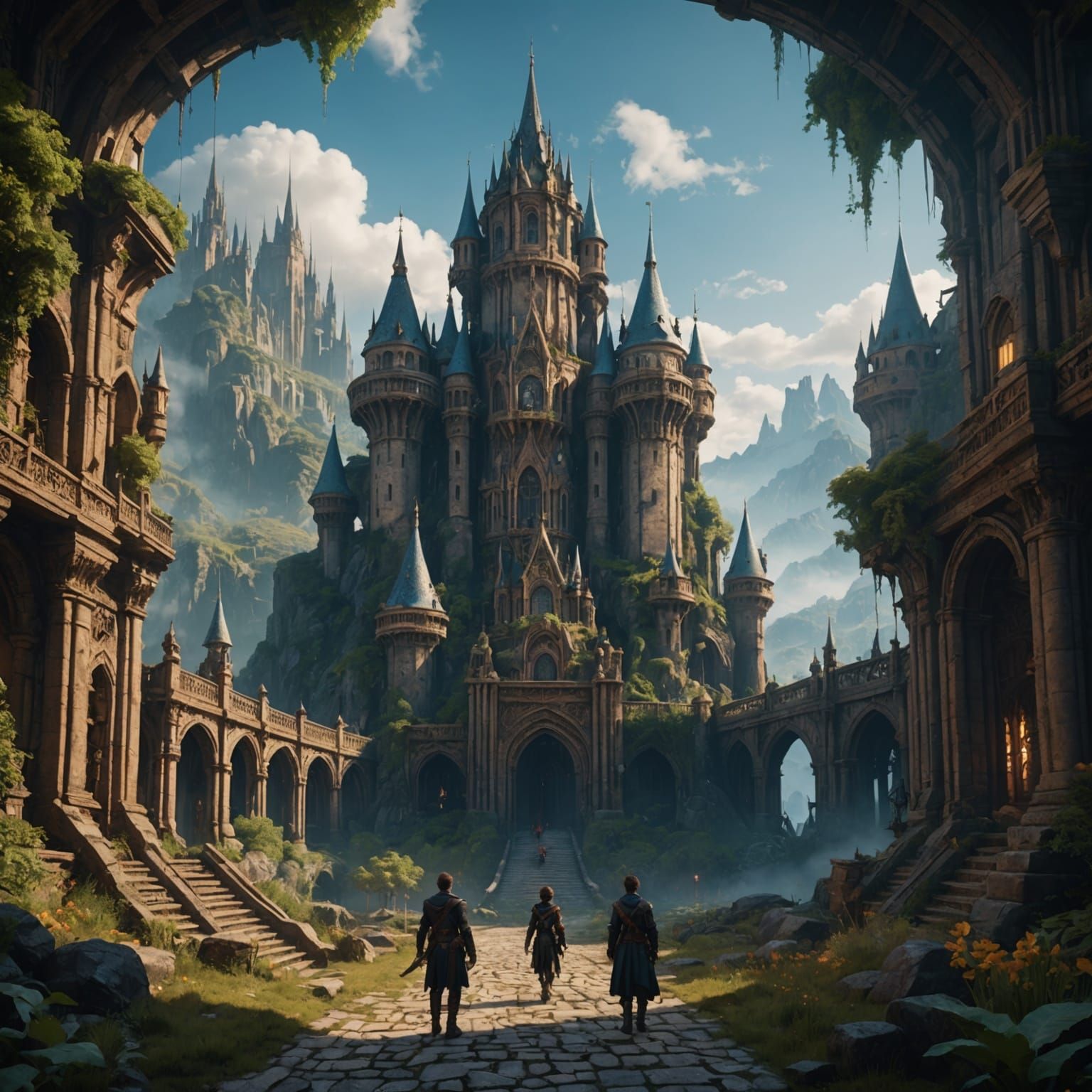 Detailed Matte Painting of a Human in Fantasy Style