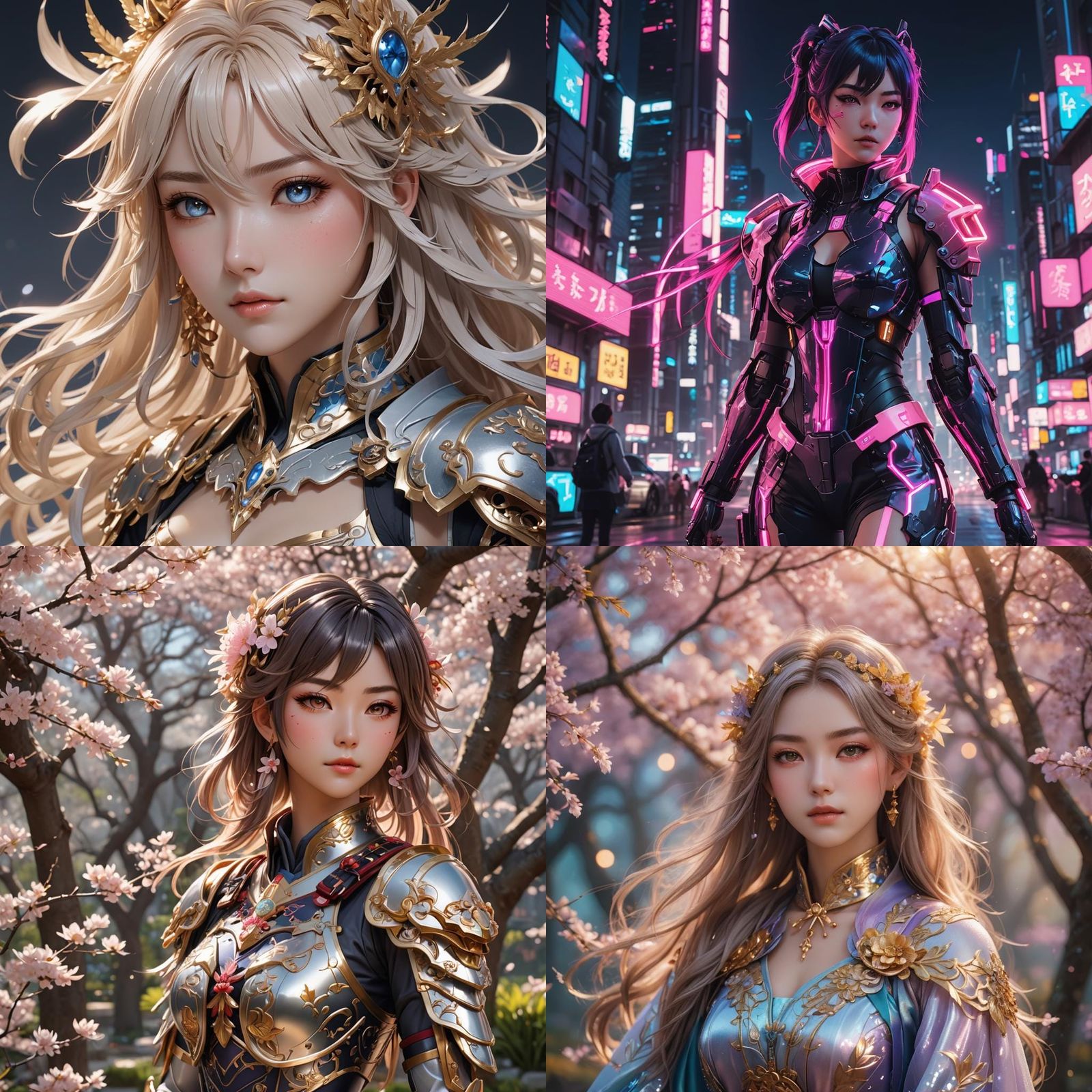 Beautiful Anime Girl in 3D Art Style