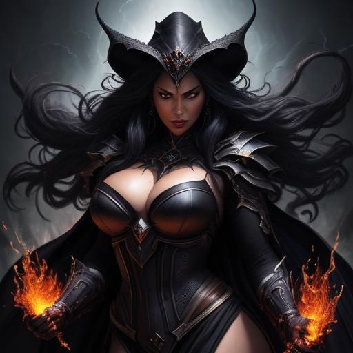 Epic Dark Wizard Portrait in Hyperdetailed Style