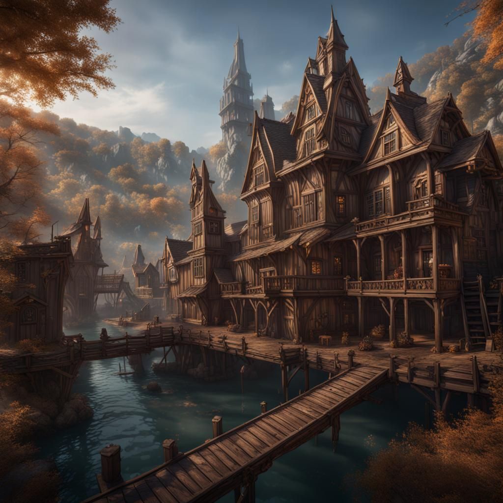 Roanoke: Detailed Matte Painting in Deep Color