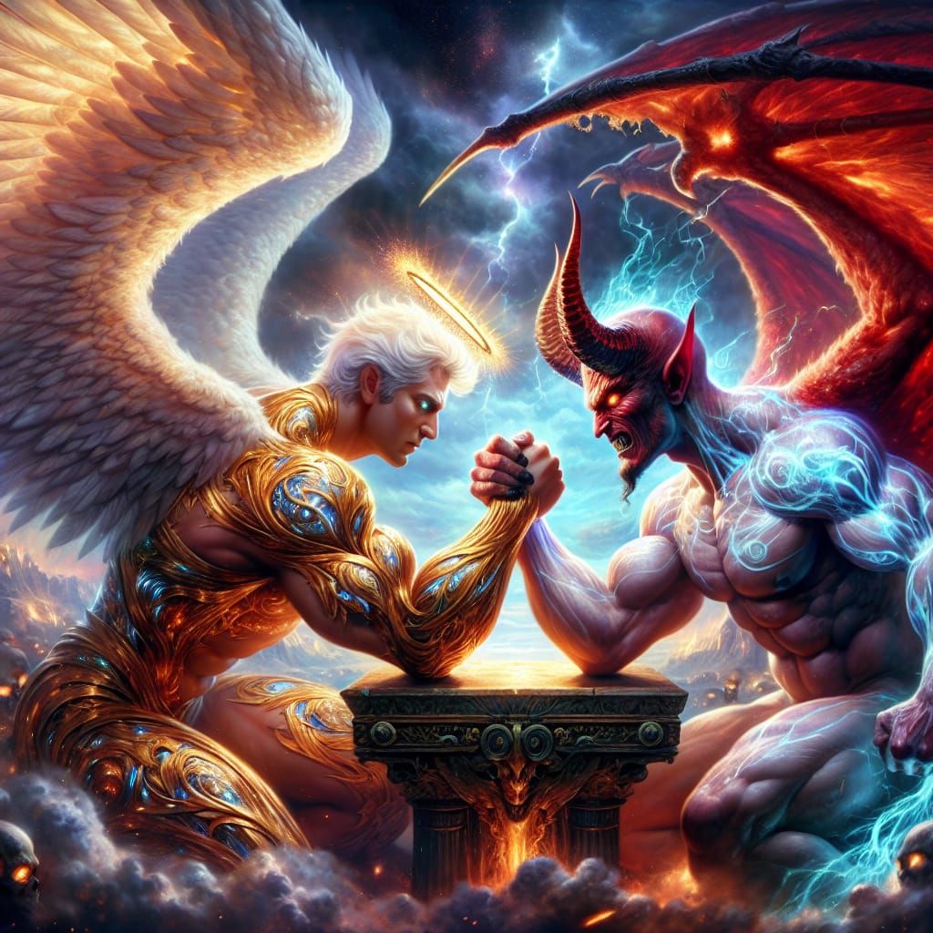Grand Scale Battle Between Good and Evil
