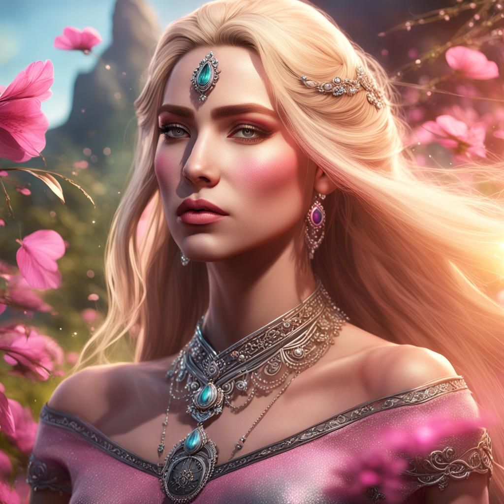 Goddess in Sunlight: Detailed Matte Painting