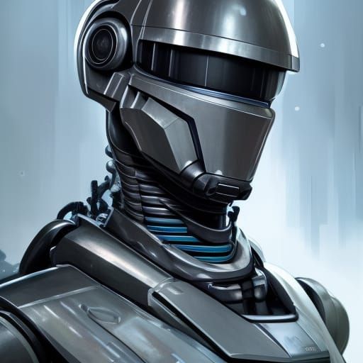 Hyperdetailed Robocop Portrait in Artstation Style