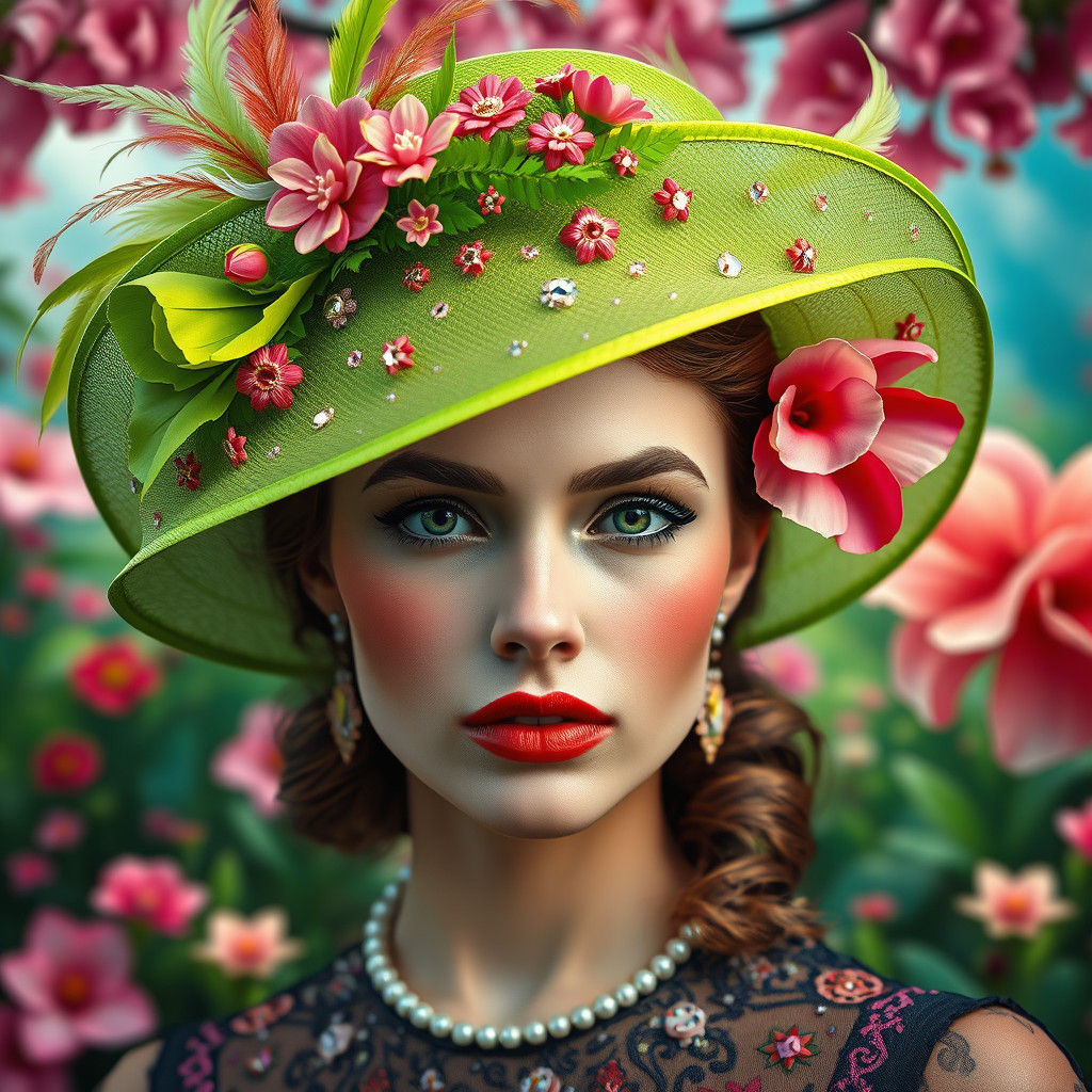 Lime Green Derby Hat in Fantasy Concept Art