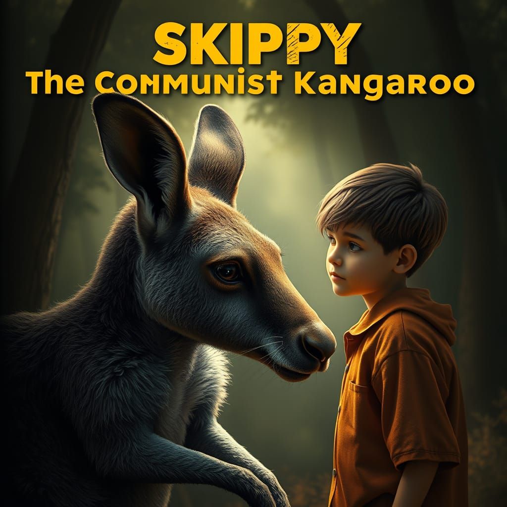 Epic Cyberpunk-Style Digital Painting of Skippy the Communis...
