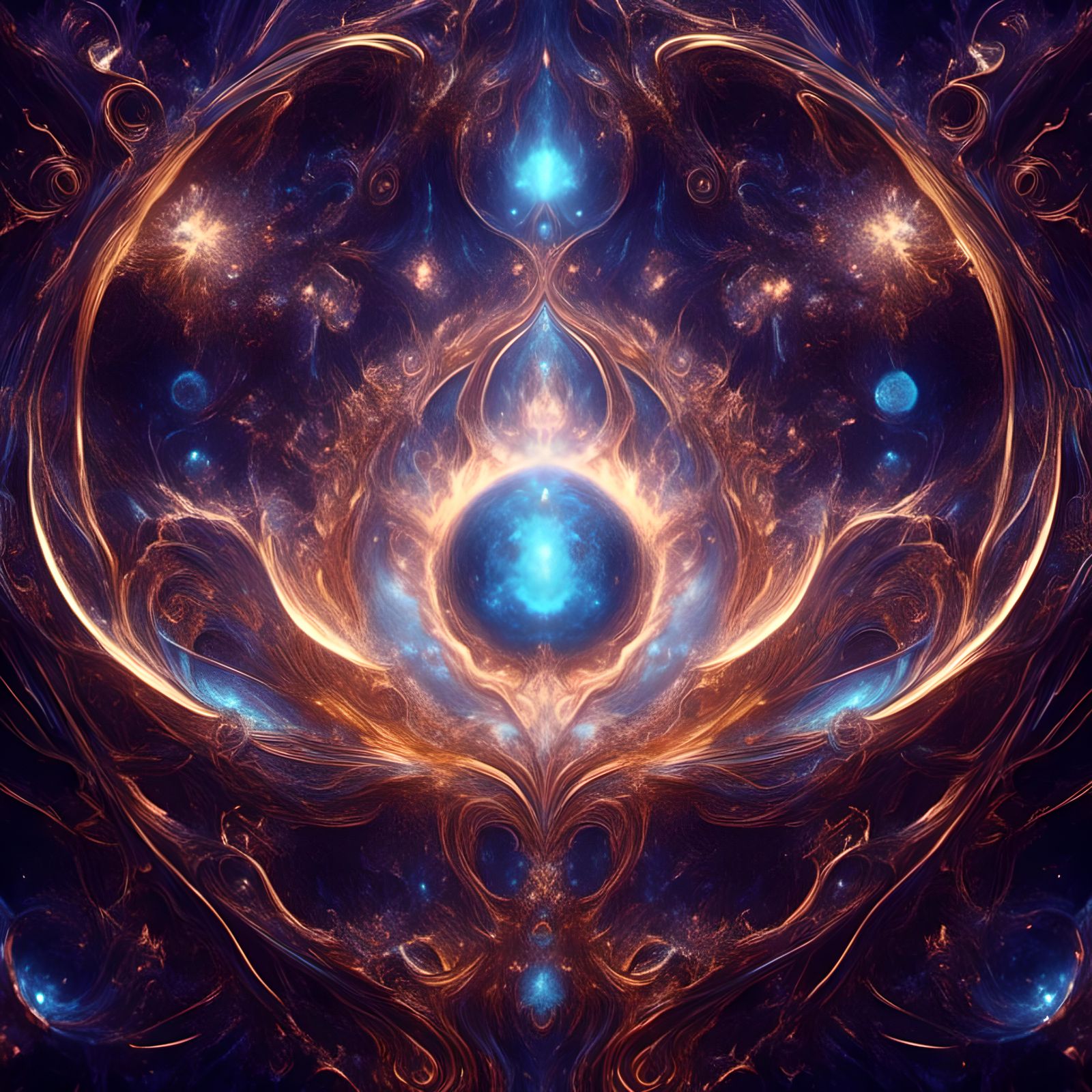 Filigree Celestial Heirloom with Galaxy Backdrop