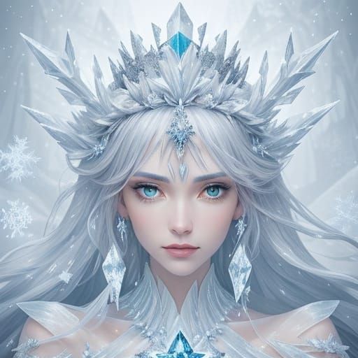 Ethereal Ice Queen's Frozen Starlight Fascinator