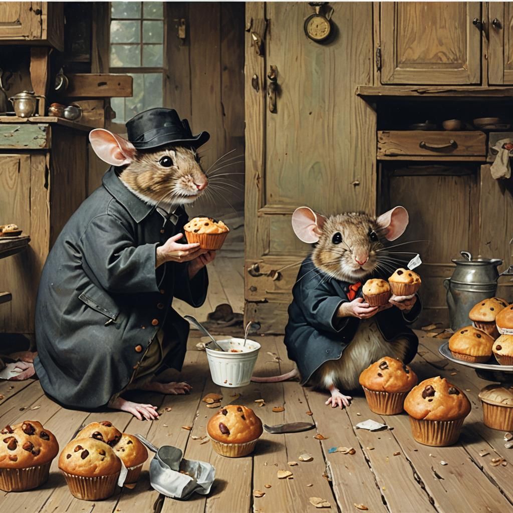 Bachelors Catch Muffin and Mouse in One House