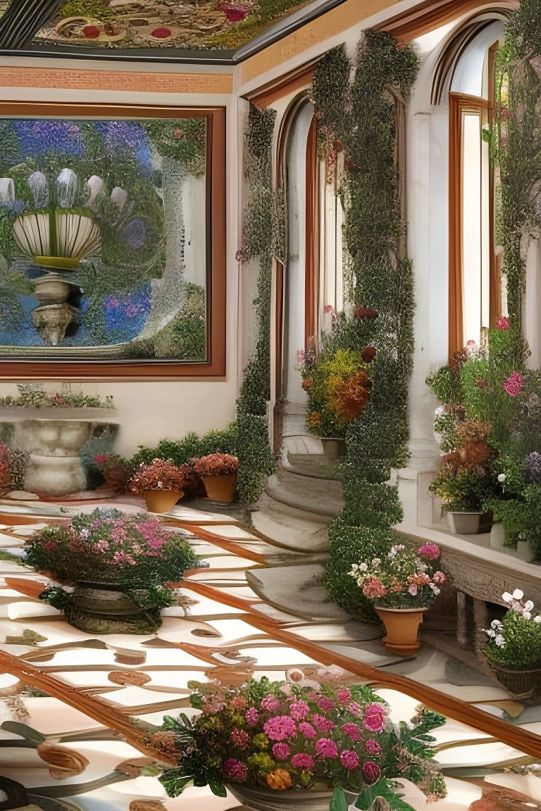 Romantic Italian Renaissance Garden Veranda