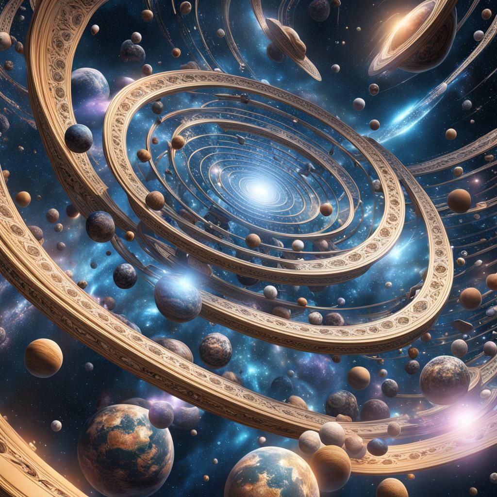 Optical Illusion: Spiraled Galaxies in Hyperrealism