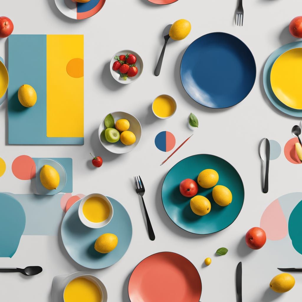Vibrant Easter Breakfast Invitation in Mondrian Style