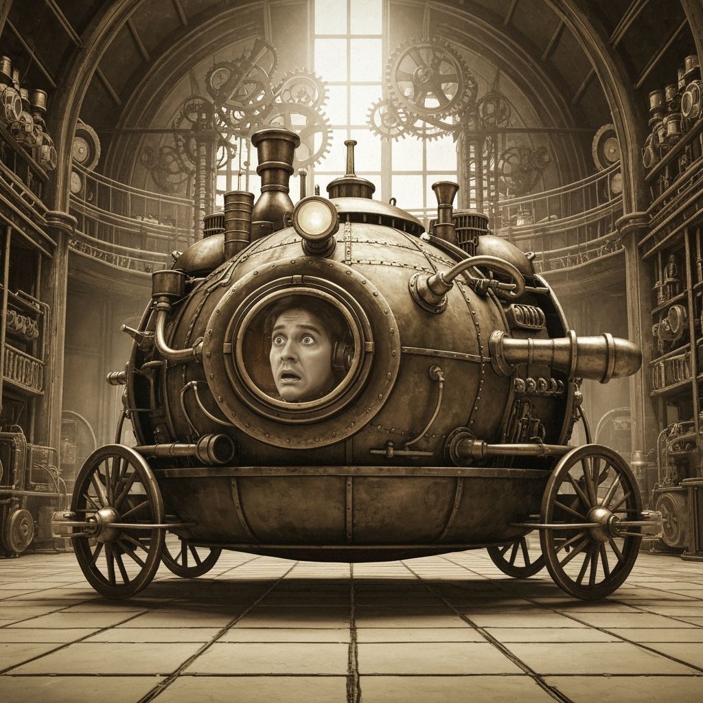 Steampunk Time Machine Vanishes in Lab