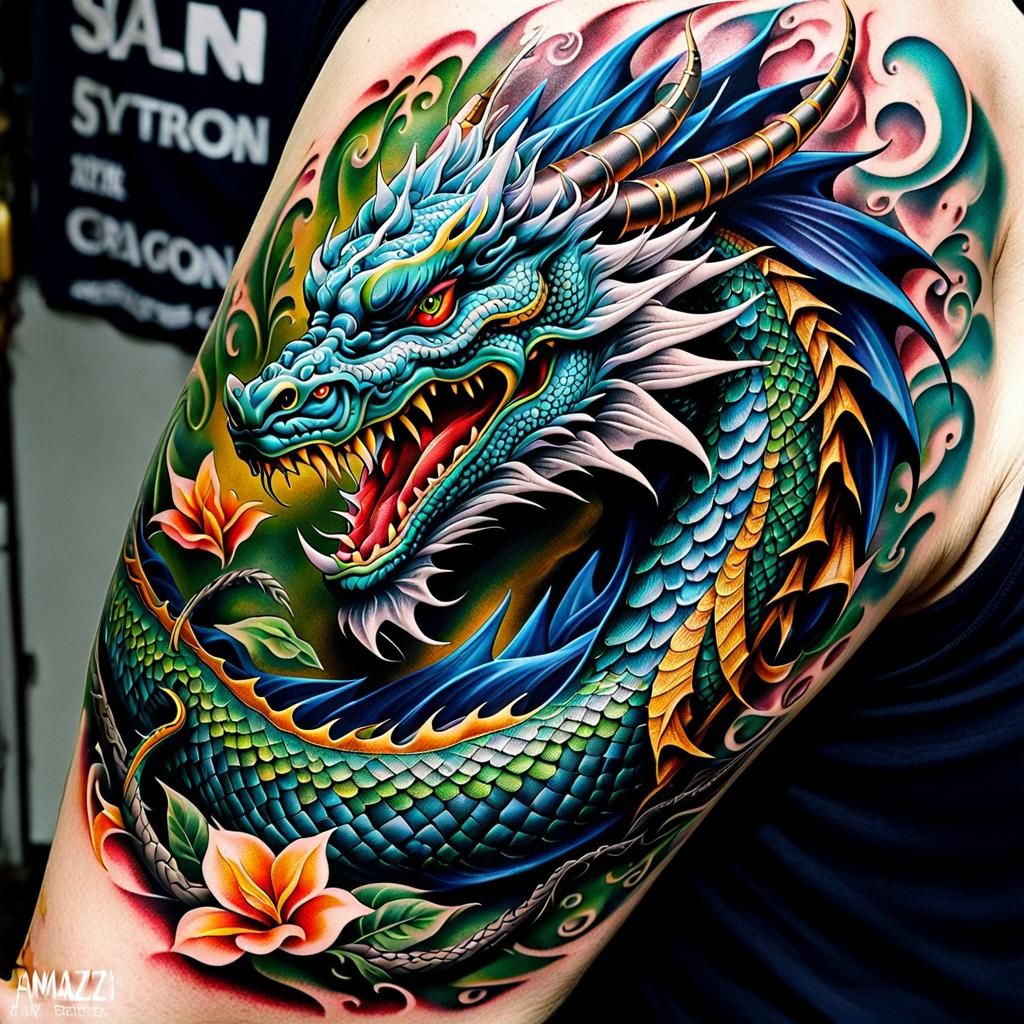 Detailed Dragon Tattoo Art: A Unique Masterpiece
