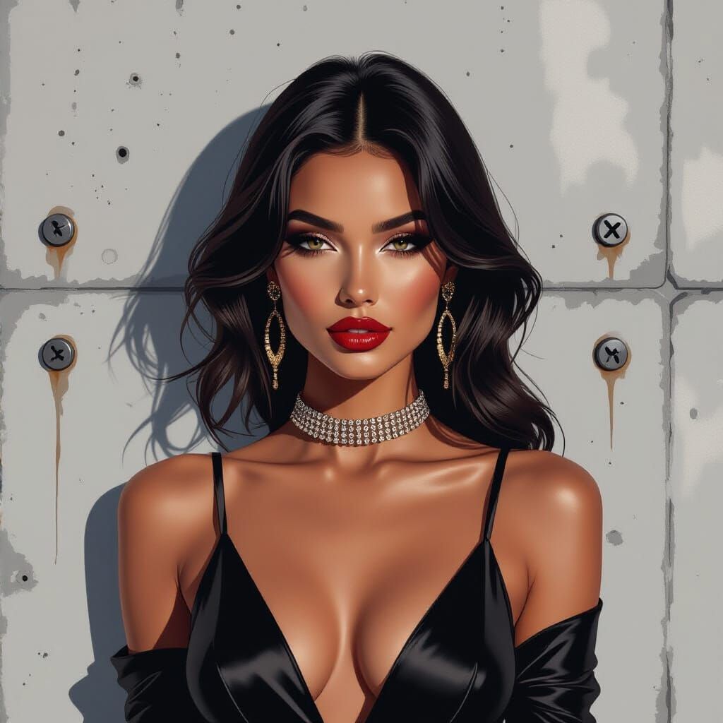 Glamorous Model in Urban Fashion Shoot