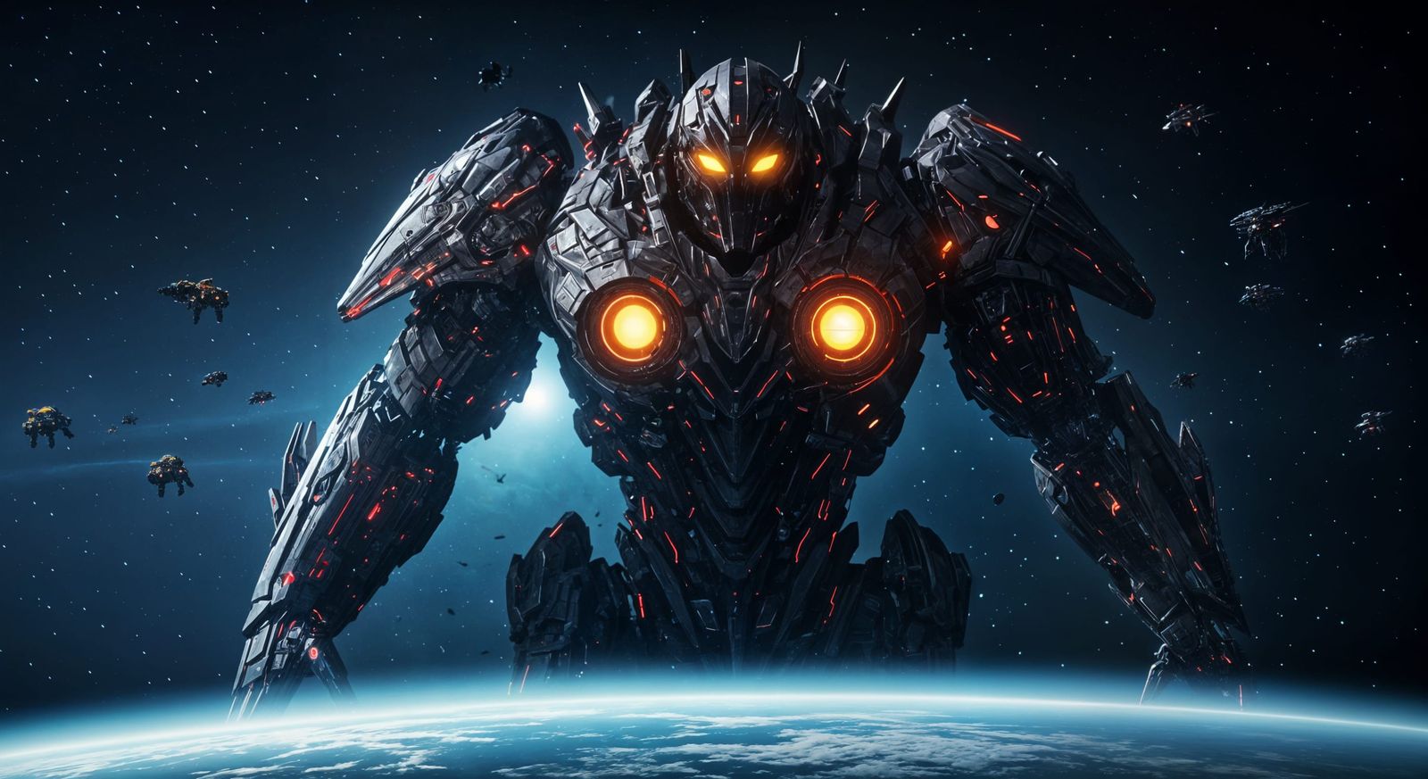 Colossal Mech God Appears in Earth Orbit