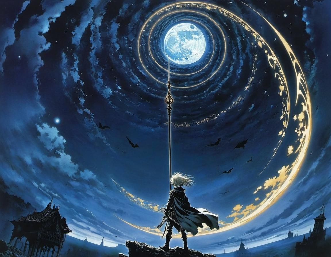 Anime Death Spiral Inspired by Arthur Rackham