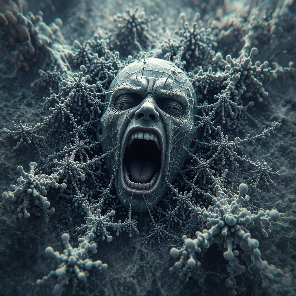 Surreal Nightmare of Acid Rain and Fractal Destruction