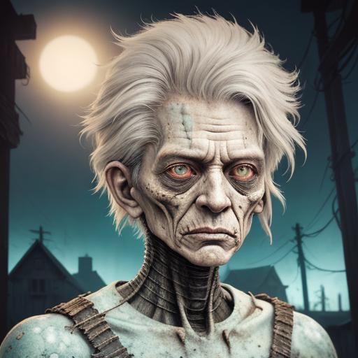 Macabre Mutant Portrait in Hyper-Realistic Digital Art