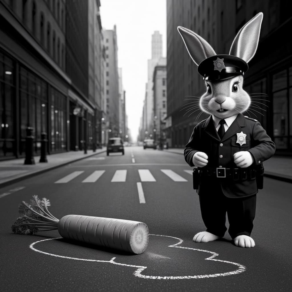 Weegee Style Carrot Crime Scene