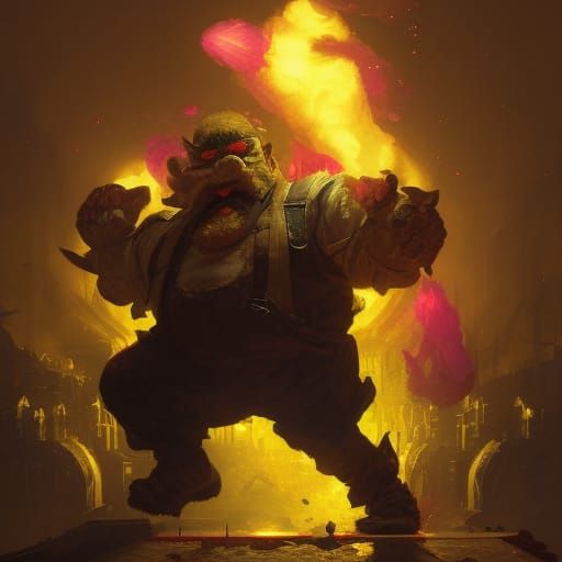 Exploding Wario: Dark Fantasy Concept Art