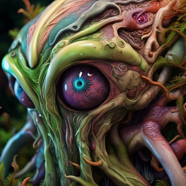 Eldritch Microorganism Inspired by Android Jones