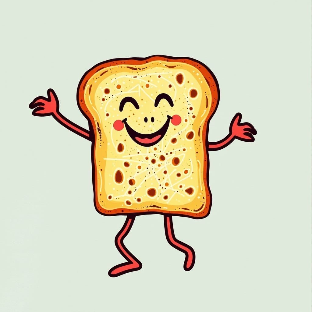 Joyful Loaf Tap Dancing in Colorful Delight