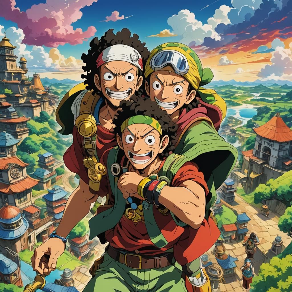 Usopp Posing Confidently in Anime Key Visual