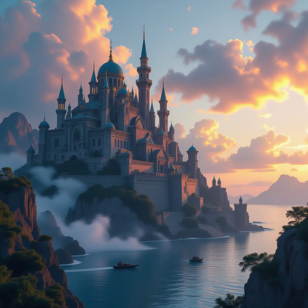 Epic Fantasy Landscape in Detailed Matte Painting