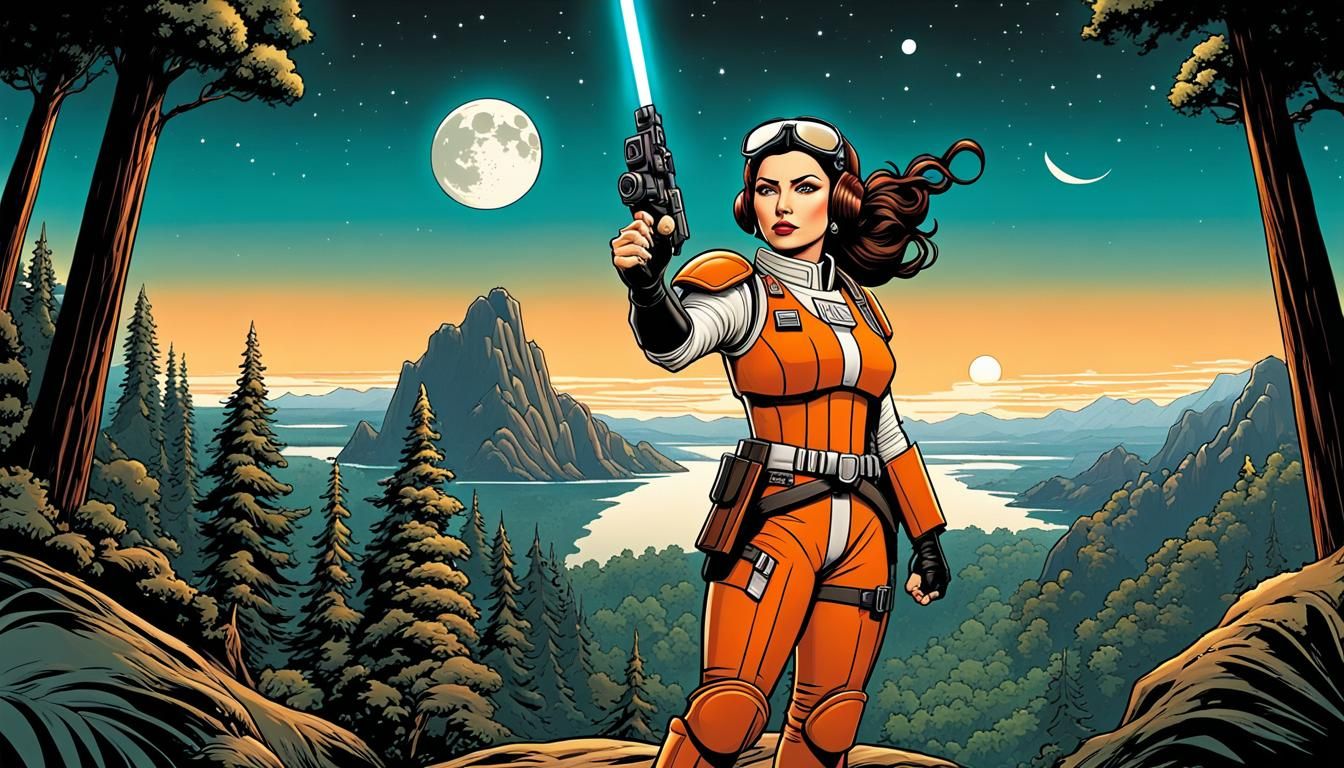 Star Wars Rebel Pilot on Alien Planet